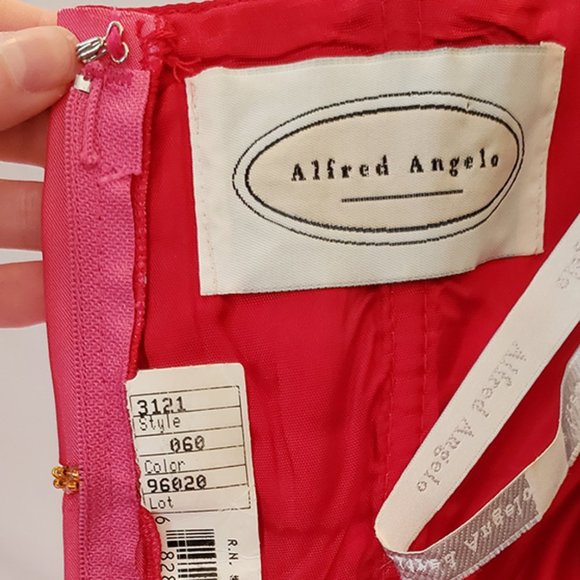 SALE Pink strapless gown dress 7/8 gold beading - Picture 8 of 10